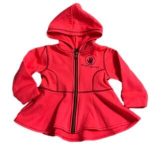 Body Glove Toddler Girl’s Neon Pink Full Zip Hoodie